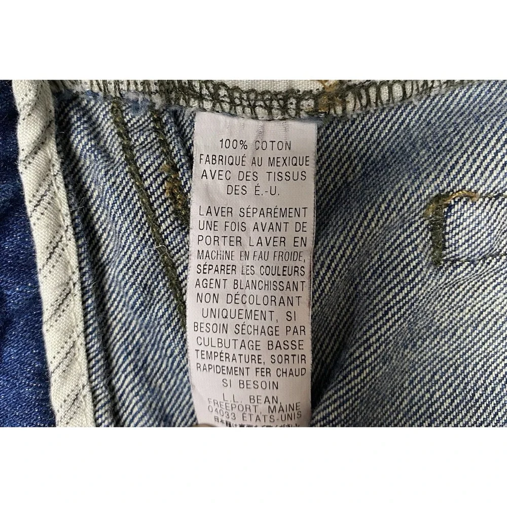 LL‎ Bean Standard Fit Jeans Men's 38x30 Measured 39x29 Blue Straight Leg Denim